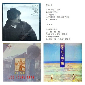 김현식,이승환,김종서,등 가요 LP와 조지윈스톤의 피아노연주 LP 음반