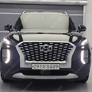 36,838 km 현대 팰리세이드 중고 디젤 2.2 2WD 프레스티지 중고차 리스 가능 차량 검정색