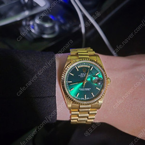 로렉스 데이데이트 18238 금통 36mm 그린판