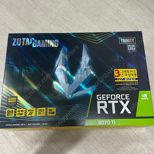 조탁 rtx3070ti 트리니티 그래픽카드 풀박스