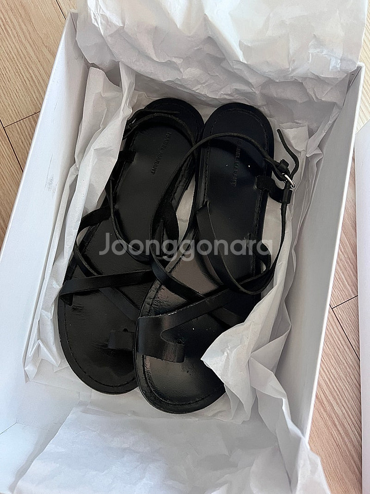 정품 이자벨마랑 가죽 샌들--0
