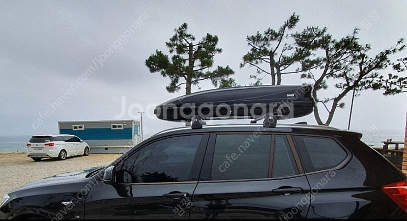 F25 X3 BMW 순정 가로바와 순정 루프박스--1