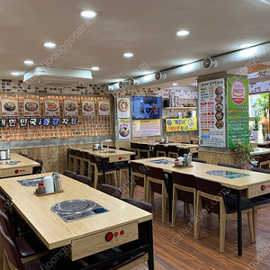 업소용 lpg로스타 포함 4인테이블 수저통부착