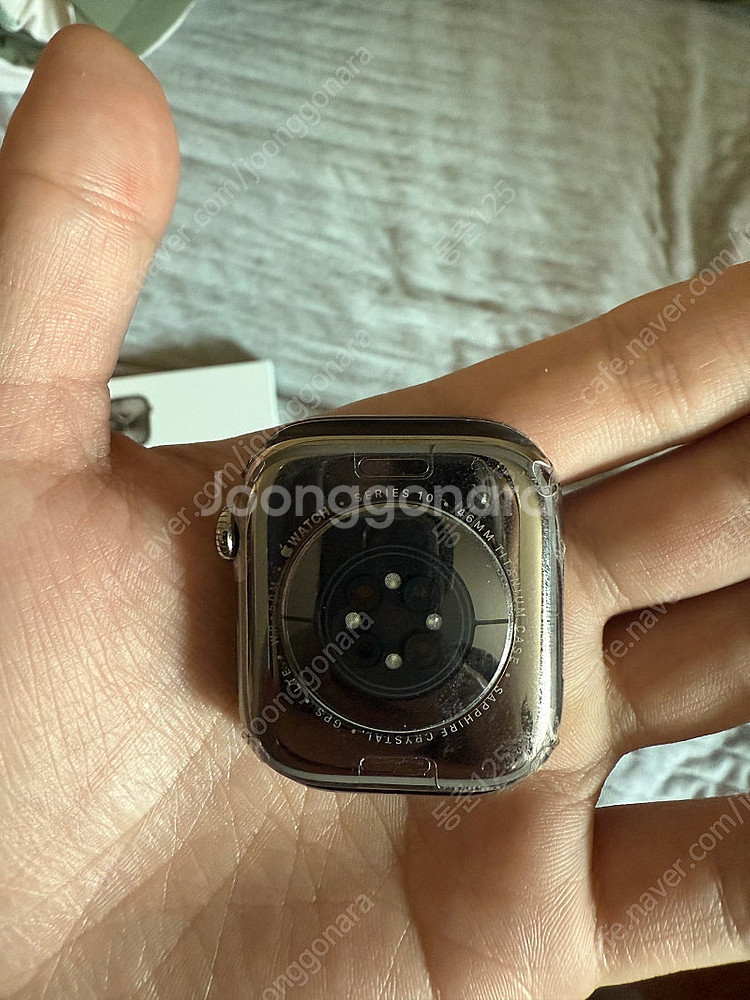 애플워치10 46mm gps+셀룰러 내추럴 티타늄 풀박--1