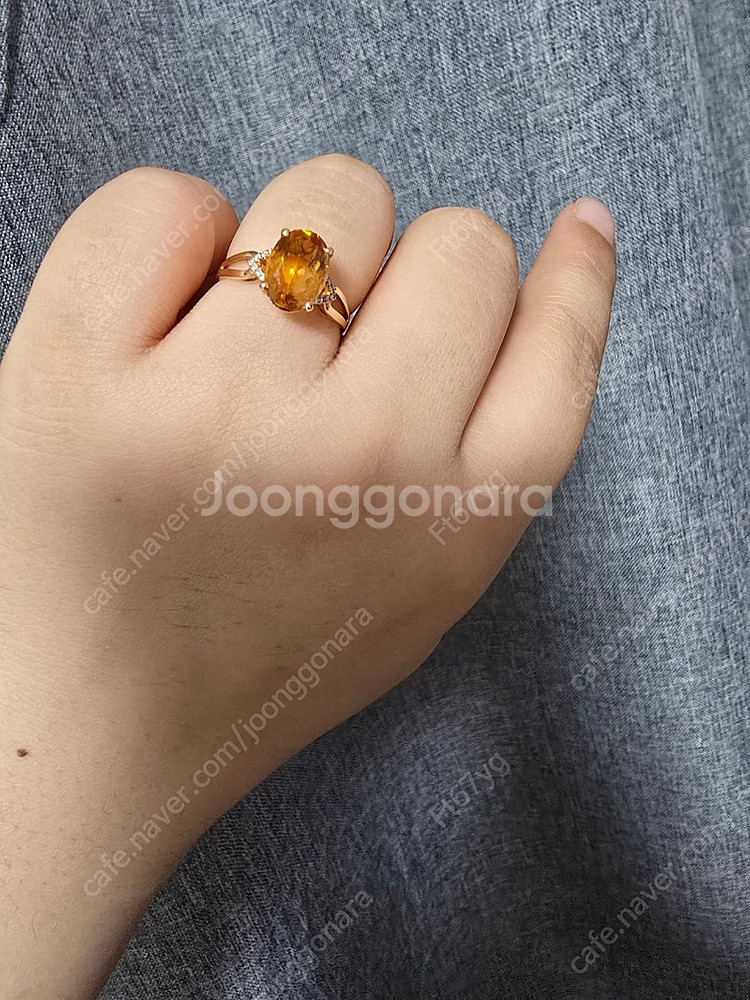 18k 씨트린반지 2.5g 15.5호--2