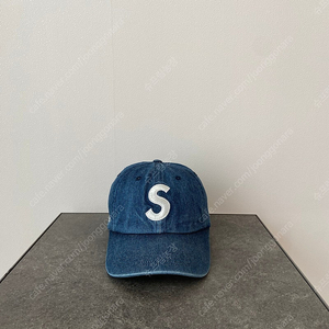 슈프림 22SS 케블라 인디고 데님 에스로고 볼캡 모자