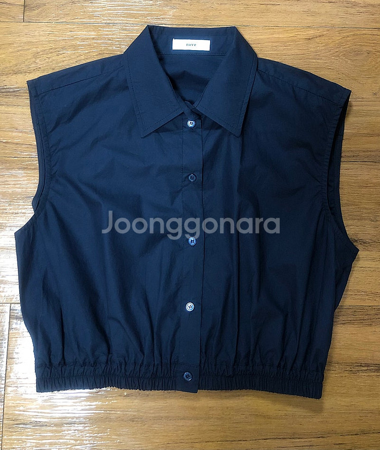 11am 슬리브리스 셔츠 네이비 새제품 판매합니다--3