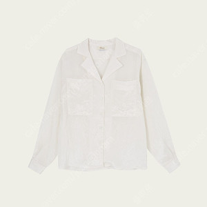 리본빛 Ribbonbit Maze Pocket Blouse - Ivory