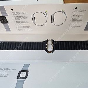 애플워치 가죽 링크 미드나이트 M/L (44-49mm용) 정품 판매