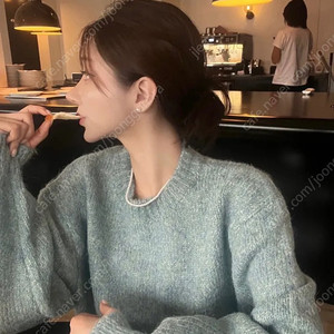 [새상품] 클래시 클래씨 모에 moee 믹스 울 모헤어 오버핏 니트 그레이