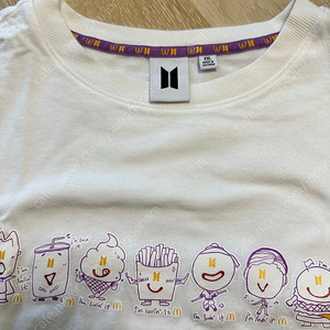 BTS X 맥도날드 콜라보 티셔츠 XXL