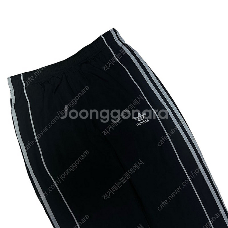 아디다스 화이트 사이드라인 블랙트랙조거팬츠 M--1