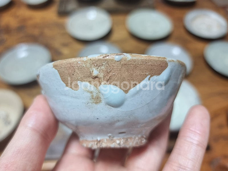 고미술품 조선시대 중기 조선백자 찻잔--1