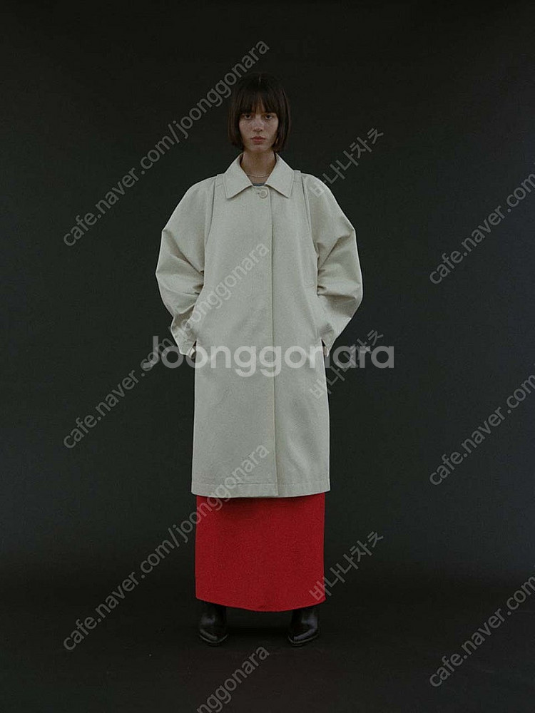 에토스 ROUNDED TRENCH COAT(크림)-새상품--0