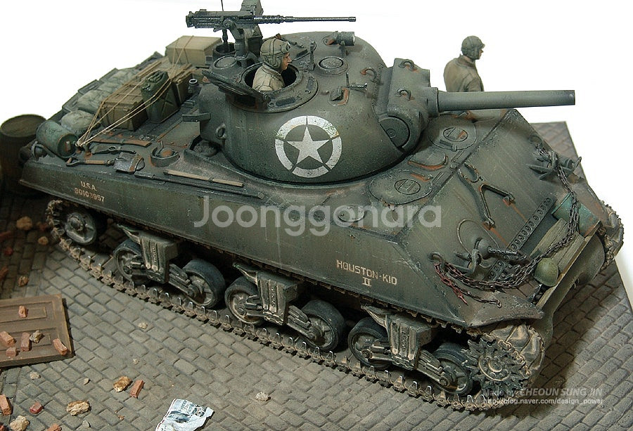 [프라모델 제작 도색완성작] M4A3 SHERMAN 디...--2