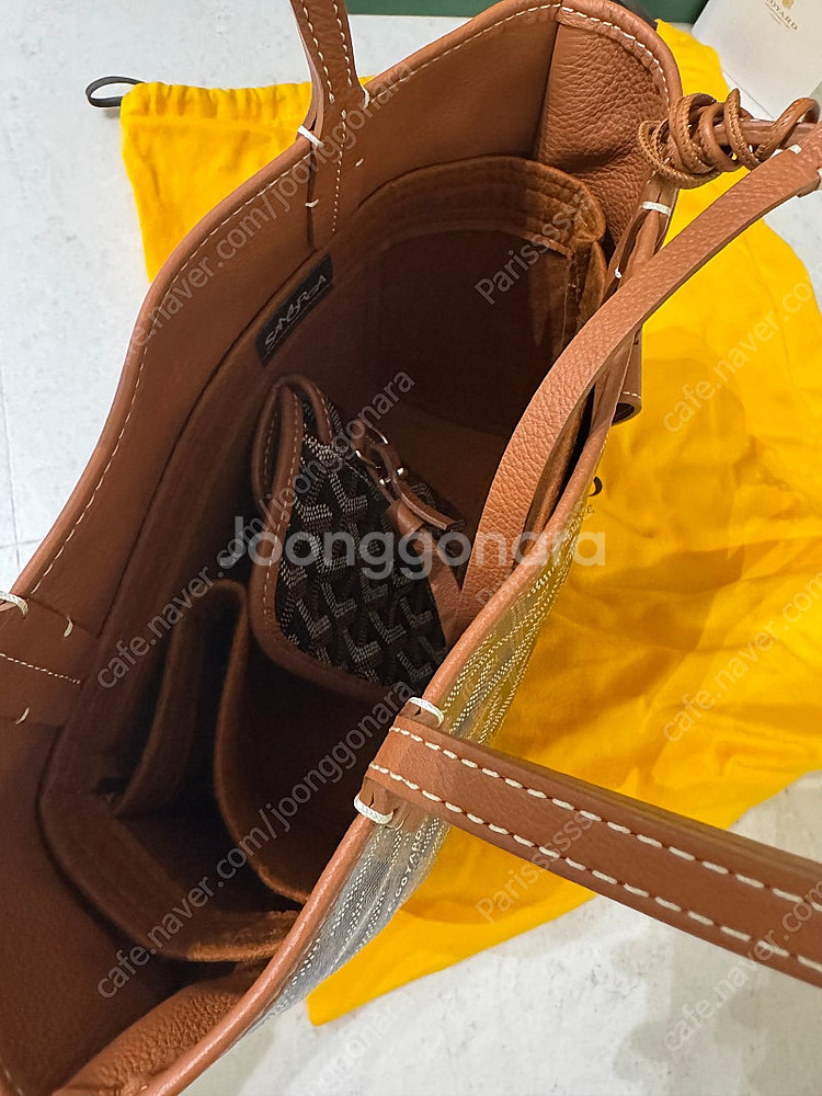 고야드 미니앙주 블랙텐 + 클립 백참--3