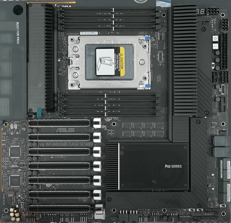 AMD 라이젠 스레드리퍼 PRO 3975WX (캐슬 픽-W) 32코어 64스레드, 메인보드 : ASUS PRO WS WRX80E-SAGE SE WIFI
