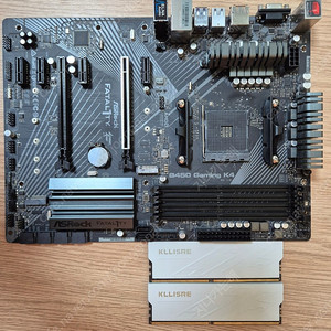 애즈락 b450 gaming k4 + ddr4 RAM 32기가(16x2)