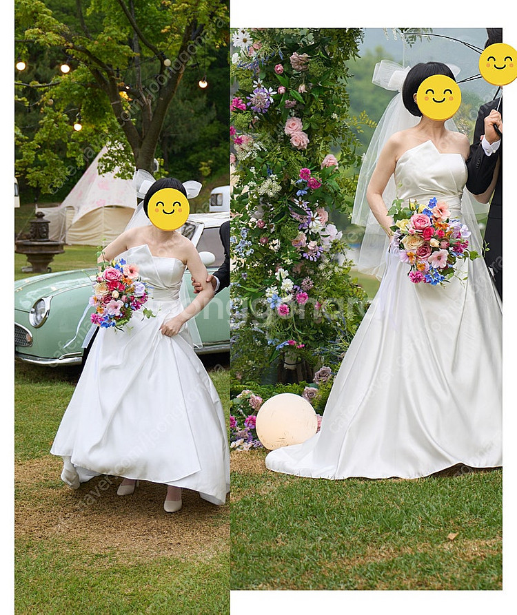 미카도실크 셀프 웨딩 드레스 야외 웨딩 스냅 촬영, 키...--0