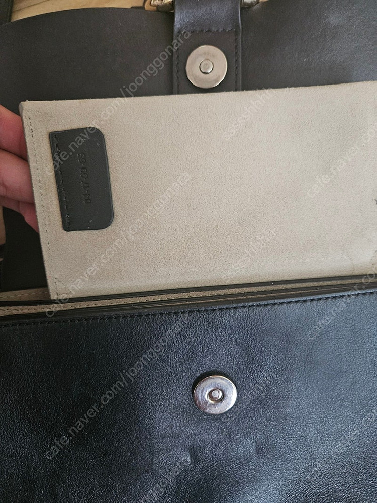 끌로에 페이 가죽/스웨이드 블랙 크로스 숄더백 이미지
