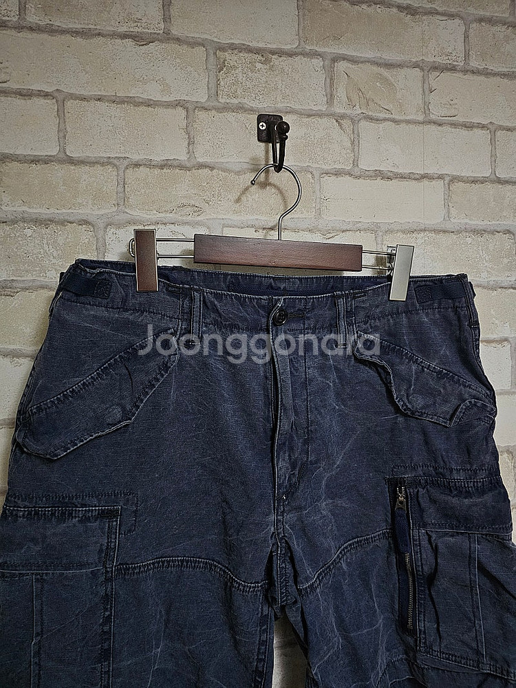 폴로 랄프로렌 인디고 립스탑 트윌 카고 반바지 퍼티그 ...--1