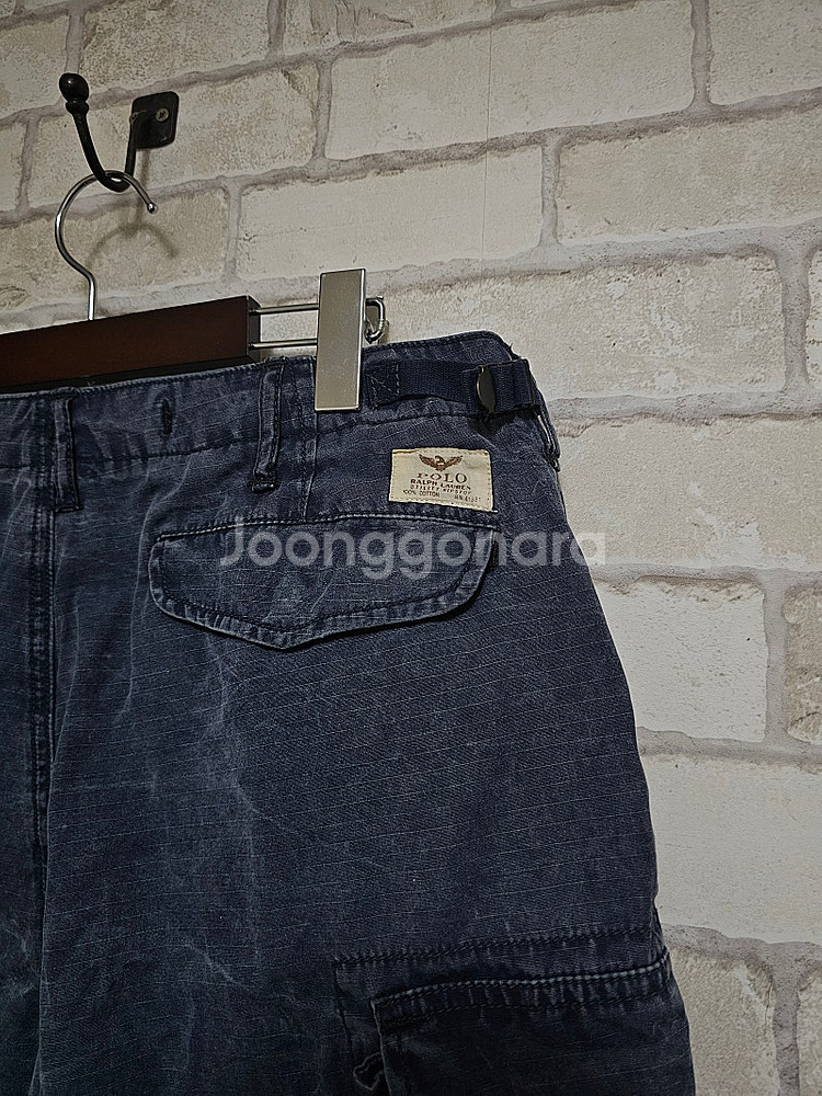 폴로 랄프로렌 인디고 립스탑 트윌 카고 반바지 퍼티그 ...--2