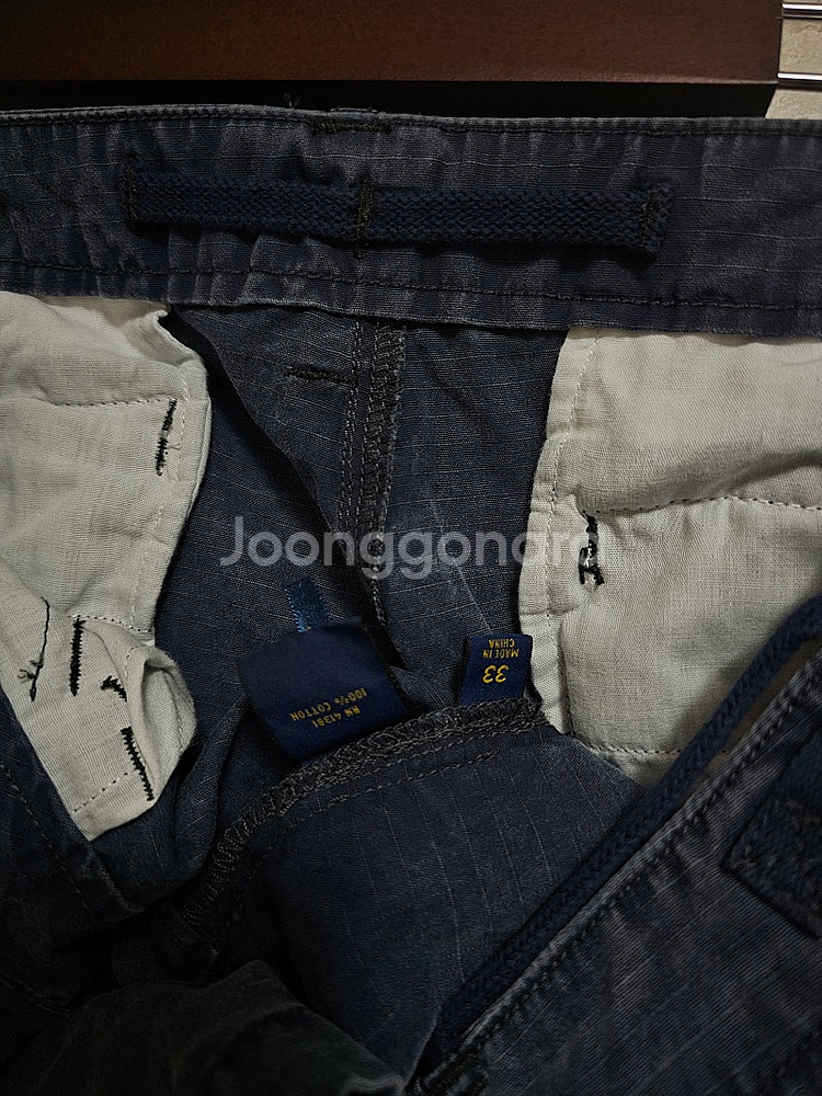 폴로 랄프로렌 인디고 립스탑 트윌 카고 반바지 퍼티그 ...--3