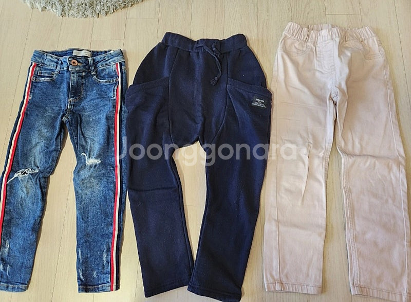 여아 120~130사이즈 일괄 바지.(멜빵바지포함) 자...--1