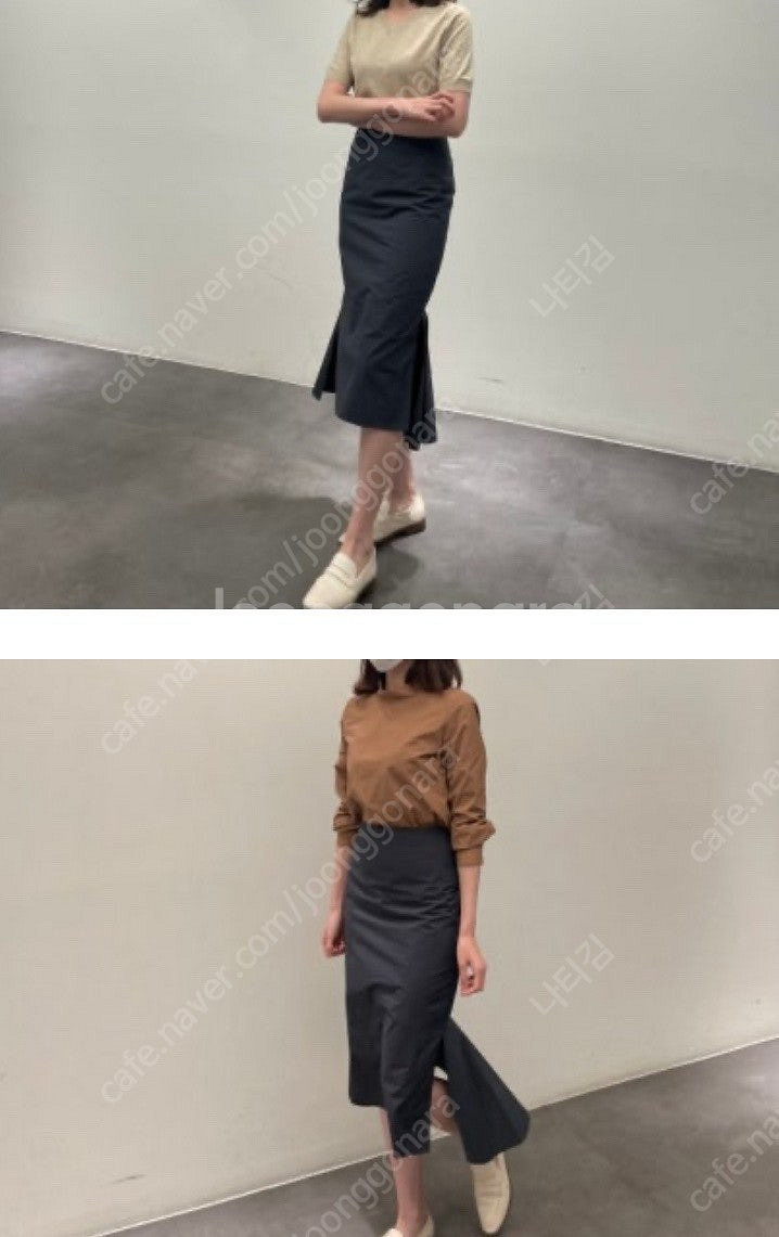 으네드레스 언발머메이드 블랙 스커트--0