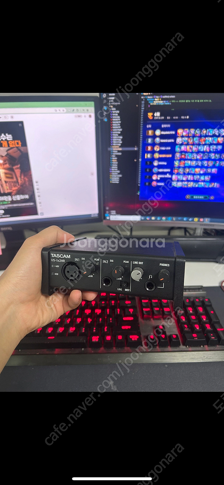 TASCAM US-1x2HR 오디오 인터페이스--0