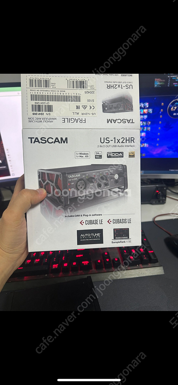 TASCAM US-1x2HR 오디오 인터페이스--2