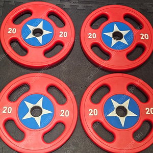 방패원판(우레탄원판) 20kg 4장 판매합니다.