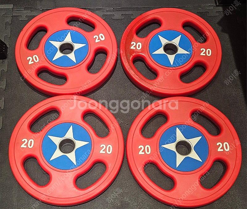 방패원판(우레탄원판) 20kg 4장 판매합니다.--1