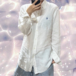 폴로 랄프로렌 린넨 셔츠 화이트 S