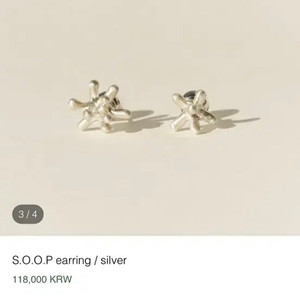 Loveofthebush 럽오브더부쉬 soop 이어링 귀걸이 콜드프레임 이미지