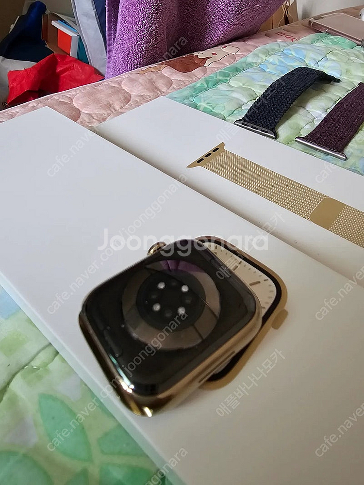 애플워치7 골드스댕 45mm 밀레니즈루프(리퍼배터리100%)상태양호 팝니다--6