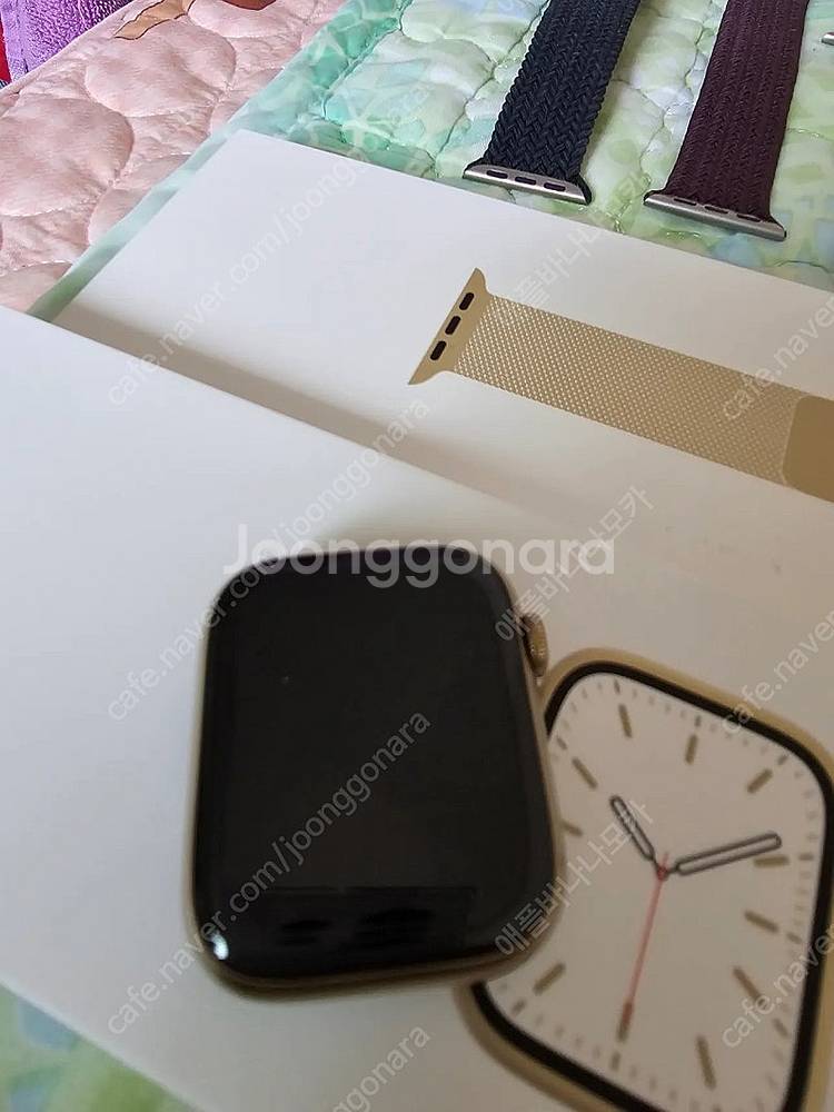 애플워치7 골드스댕 45mm 밀레니즈루프(리퍼배터리100%)상태양호 팝니다--7