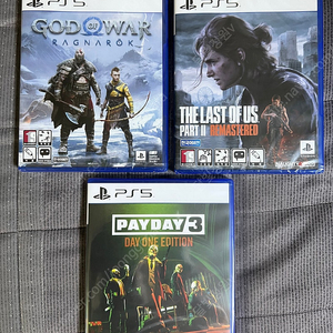 PS5 플스5 타이틀 갓오브워 라그나로크 + 라스트 오브 어스2 + 페이데이3