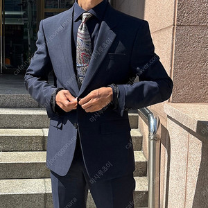 시스템옴므 다크네이비 S/S 정장 수트 셋업 1회착용 후 보관중(95~100사이즈)