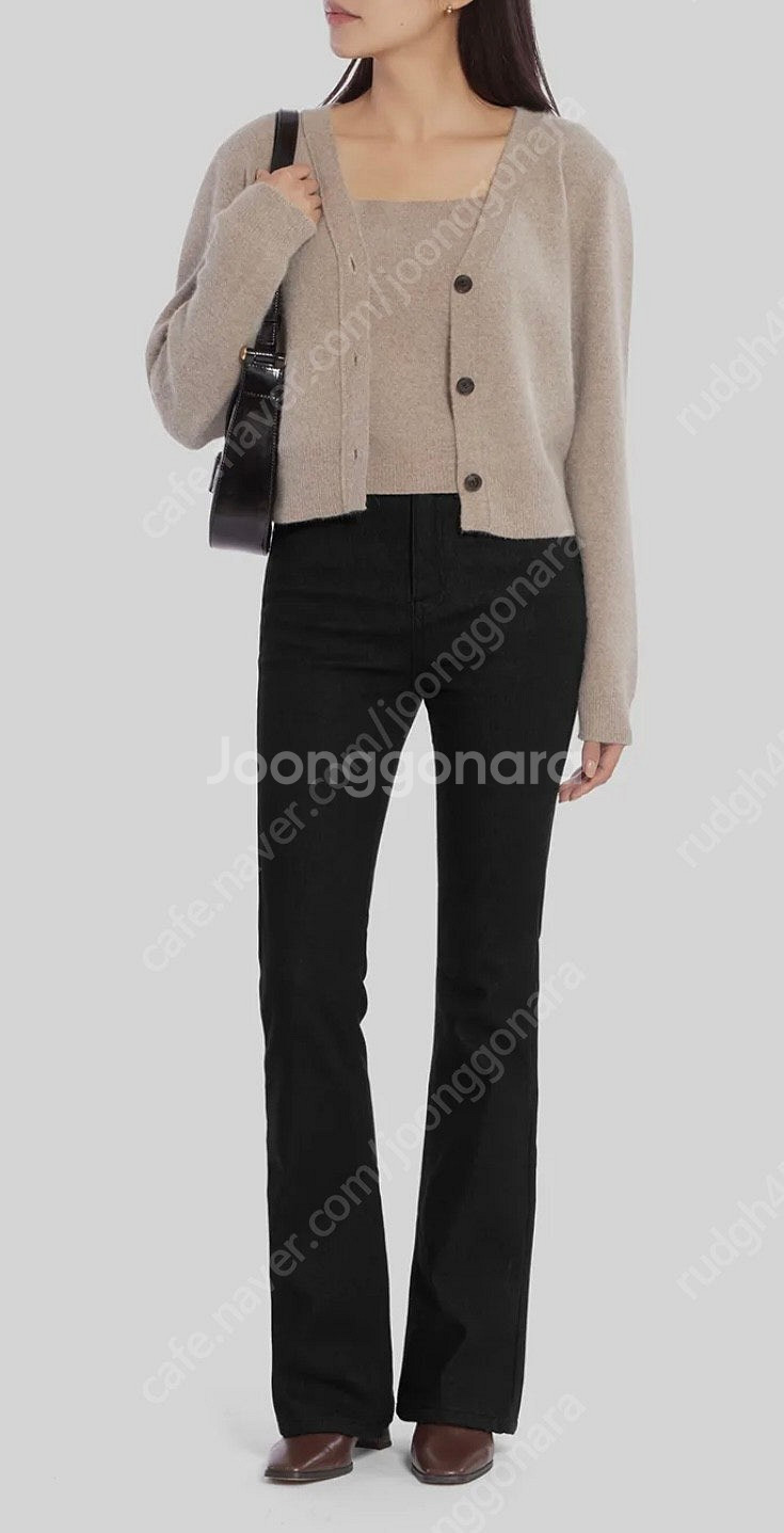 하와 기모 롱부츠컷 논페이드 블랙(흑생지) 숏(베이직기...--2