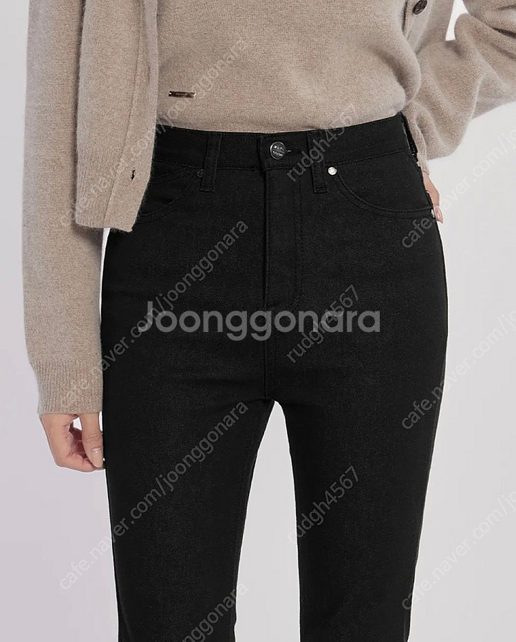 하와 기모 롱부츠컷 논페이드 블랙(흑생지) 숏(베이직기...--6