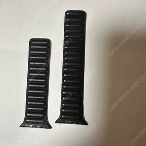 애플 정품 스트랩 레더 링크 블랙 S/M 44mm