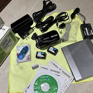 신품급 JVC 빅터 에브리오 GZ-MG760 빈티지 캠코더 풀박스+전용 레코더