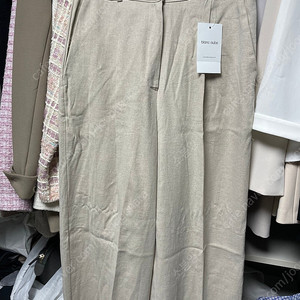 블랑오브 린넨 핀턱 슬랙스 s