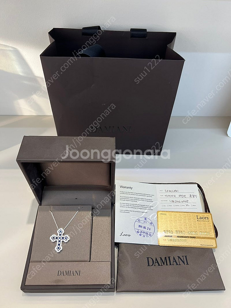 정품 다미아니 비잔틴 화이트골드 사파이어 판매 합니다 ...--0