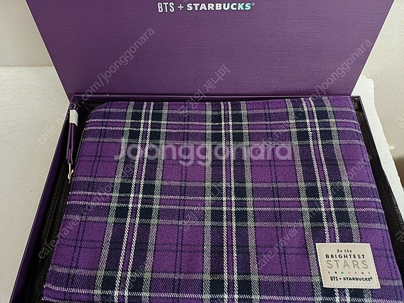 스타벅스 BTS 타탄 체크파우치 스타벅스 BTS 퍼플베...--4