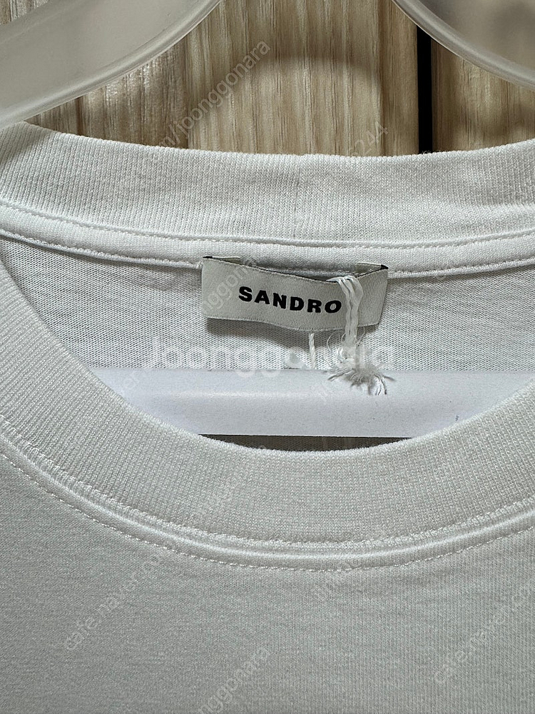 (새상품) SANDRO 산드로 레터링 자수 반팔 티셔츠...--6