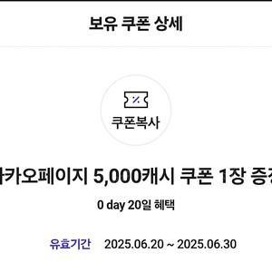 카카오페이지 5천 3장 일괄