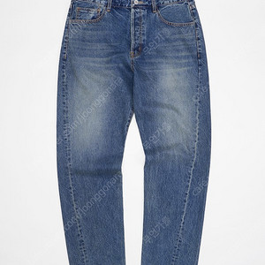 포프롬파더 데님 팬츠 L (50s WASHED DENIM STRAIGHT_MID BLUE)