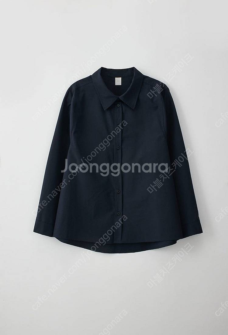 에크리스 오버핏 클린 셔츠(아이보리, 네이비)--1